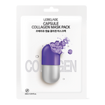 LEBELAGE Capsule Collagen Mask Pack 10 Sheets with Hydrolyzed Collagen for Skin Elasticity Firming and Deep Hydration Care _ Made in Korea