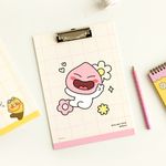 Kakao Friends Say Cheese A4 Clipboard (Choonsik/Ryan/Apeach) | Thick Bonded Board | Includes Hanging Hole | 235x310mm Made in Korea