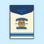 Kakao Friends School Theme Color Multi-Pocket Notebook (Ryan/Apeach/Tube/Neo) | Snap Button Pocket Cover | 175x254mm Practical Note | Made in Korea
