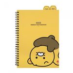 Kakao Friends Choonsik PP Index Spiral Notebook (3 Sections) | 72 Sheets Lined Note | 360° Twin Ring | 7mm Rule Made in Korea