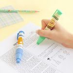 Kakao Friends 'Say Cheese' Click Eraser (Mechanical Pencil Style) | Retractable Non-Toxic | Rubber Grip & Clip | Designed in Korea