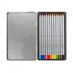 [Monami] BNUHNUZ Oil-Based Colored Pencil 12 Color Set / Tin Case | Hexagonal Barrel | Water-Resistant