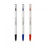[Monami] 153 Ballpoint Pen 0.7mm 1 Dozen (12 Pens) | Korea's National Pen | Retractable Hexagonal Design | Black/Blue/Red | Made in Korea