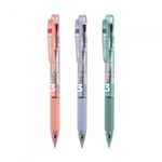 [Monami] FLIP 3 Color Oil-Based Ballpoint Pen 0.5mm (Translucent Body) | Low-Viscosity Ink Multi Pen | Rubber Grip | Made in Korea