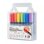 [Monami] SigmaFlo Wet Ink Name Pen F 122 24 Color Set | 1mm Round Nib | Long-Lasting Wet Ink Type | Multi-Surface | Made in Korea