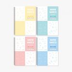 [Penpia] 2000 Four-Split Spring Notebook (Math) | 75g Wood-Free Paper / 50 Sheets | 188*260mm | Left Spiral Bound | Made in Korea