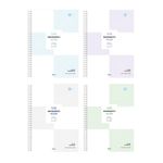 [Penpia] 3000 Six-Split Spring Notebook (Math) | Anti-Bacterial Cover / 50 Sheets | 188*260mm | Twin Spiral Bound | Made in Korea