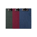 [Oxford] Clip Board A5 Dual E95A5-36 | Fabric Texture | Pen Holder | Random Color | Made in Korea