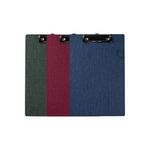 [Oxford] Clip Board B5 Dual E94B5-12 | Fabric Texture | Pen Holder | Random Color | Made in Korea