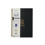 [Oxford] 4000 Black PP Cover Spiral Notebook B5 | 7mm Lined / 80 Sheets | 179*252mm | Left Twin Spiral Bound | Made in Korea