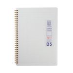 [Oxford] 4000 Milk PP Cover Perforated Spiral Notebook B5 | Lined / 80 Sheets | 252*197mm | Left Twin Spiral Bound | Made in Korea
