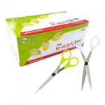 [PEACE] Anti-Bacterial Office Scissors M-601S | 73mm Stainless Steel Blade | Adjustable Tension Rivet | Ergonomic Soft Grip | Made in Korea