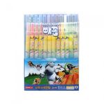 DONG-A BACKKOM Twistable Colored Pencils 24 Colors for Boys | Blue Character Case | CE & KC Certified Safety | Smooth & Vivid | Made in Korea