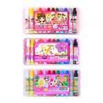 DONG-A Oil Pastels 12 Colors for Girls | Pink Character Case | ACMI & CE Certified Safety | Vivid & Easy Blending | Made in Korea