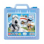 DONG-A BACKKOM Oil Pastels 48 Colors for Boys | Blue Character Case | ACMI, CE, KC Certified Safety | Vivid & Blendable | Made in Korea
