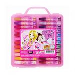 DONG-A Oil Pastels 24 Colors for Girls | Pink Character Case | ACMI, CE, KC Certified Safety | Long-Lasting & Smudge-Proof | Made in Korea