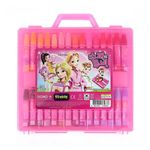 DONG-A Oil Pastels 55 Colors (60 Sticks) for Girls | Premium Large Set | Pink Character Case | ACMI, CE, KC Certified Safety | Made in Korea