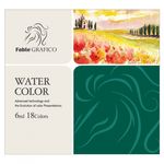 DONG-A Fable Graphico Artist Watercolor Set | 18 Colors (6ml Tubes) | Vivid Pigments & Superior Blending | AP, CE, KC Certified | Made in Korea