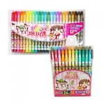 DONG-A Scented Felt-Tip Pens 24 Colors for Girls | Pink Character Case | Sweet Fragrance | Long-Lasting Airtight Cap | Made in Korea