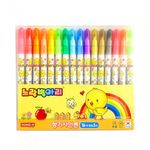 DONG-A Yellow Chick Scented Felt-Tip Pens 16 Colors | Sweet Fragrance | ACMI & CE Certified Safety | Long-Lasting Airtight Cap | Made in Korea
