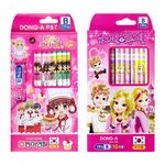 DONG-A Character Pencils for Girls 10pcs | HB, B Options | Pink Character Design (SofyRuby, Patissiere) | Smooth & Break-Resistant | Made in Korea