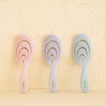 EyeCandy Eco-Friendly Detangling Hair Brush (GRS Certified), Recycled Ocean Plastic, Patented Double-Curve Design for Scalp Massage & Fast Drying _ Made in Korea 