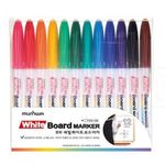 MUNHWA Fine Tip Whiteboard Marker 12-Color Set | 1.0mm Bullet Tip | Precise Writing | Made in Korea