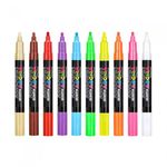 MUNHWA Window Marker 10-Color Set | 5mm Bullet Tip | For Glass, Mirror & Blackboard | Erasable with Water | Made in Korea