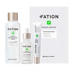 FATION NOSCA9 Trouble Calming 3-Piece Skincare Set with Shopping Bag Toner Serum Cream Acne Barrier Kit _ Made in KOREA