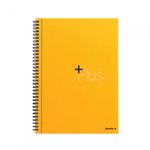 Double A Plus Perforated Spiral Notebook A4 | 80 Sheets | Premium 80gsm Paper | Lined & Grid Sections | Available in Yellow & Navy