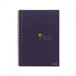 Double A Plus Perforated Spiral Notebook A5 | 80 Sheets | 148*210mm | Premium 80gsm Paper | Twin-Wire Side Bind | Lined & Grid Sections