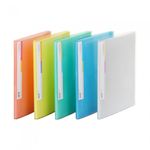 Munhwa Slim Clear Pocket File F429-7 | A4 Size | 20 Pockets | 5 Color Options | Professional Document Display | Made in Korea