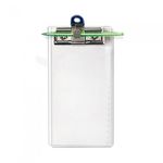 Munhwa File F913-1 Compact A4 Transparent Receipt Clipboard with Pen Holder and Hanging Hole Made in Korea