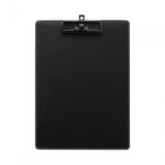 Munhwa File F916-7 Premium PU Leather A4 Clipboard with Soft Texture Pen Holder and Hanging Hole Black Made in Korea