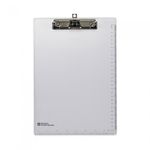 Munhwa File F917-7 Premium A4 Aluminum Metal Clipboard with Built-in Ruler and Integrated Pen Holder Wire Clip