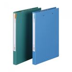 Munhwa Premium Imported Paper Double Punchless File F335-71 | Twin Lever-Clip Mechanism | Blue & Green | No-Hole Binding | Made in Korea