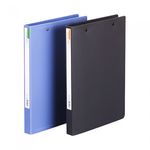 Munhwa Professional A4 Double PP Spring File F405-72 | Twin Metal Spring Mechanism | Black & Blue | High-Capacity Archiving | Made in Korea