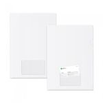 Munhwa Professional A4 High-Transparency L-Holder with Business Card Slot F4495-7 | 10 Sheets per Pack | Thumbnail Access | Made in Korea