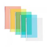 Munhwa New Rail Clear Holder F490A-71 | A4 Size | 10 Sheets per Pack | Slide Bar File with Color Index | 5 Color Options | Made in Korea