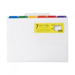 Munhwa A4 7-Section Expandable Pocket Holder F5595-7 | White | Color Index Tabs | High Capacity | Made in Korea
