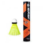 Star Sports Badminton Shuttlecock DBB352 High Durability Nylon Feather with Synthetic Cork 12 Pieces Set for Outdoor Leisure