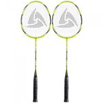 Star Sports Badminton Racket Focus X 100 (DR-AS100X) 2-Player Set Lightweight Aluminum Head & Steel Shaft with Head Covers Included