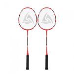 Star Sports Badminton Racket Free Tour X55 DR-AS55X Lightweight Aluminum Head 2-Player Set with T-Joint Stability and Full Cover Bag