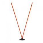 Star Sports Soccer Dribble Training Set SA600-06 Professional Agility Pole Set (6 Rubber Bases + 12 Poles) for V-Type and I-Type Drills