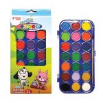 TiTi Water-Soluble 21-Color Solid Watercolor Paint Set with Palette Lid and Premium Brush Included