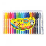 AMOS Pasnet 18 Colors Premium Soft Gel Color Pencil 3-in-1 Pastel and Watercolor Effect Made in Korea