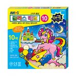 AMOS Glass Deco 10 Colors Set Glow in the Dark with Sun Deco DIY Window Art Kit Made in Korea