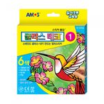 AMOS Glass Deco 6 Colors Set 10.5ml DIY Stained Glass Window Sticker Art Kit Made in Korea