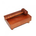 Six Brothers Premium Medium Gavel Set HJNB080 Authentic Bubinga Wood Portable Ceremony Hammer Made in Korea