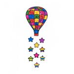 Minhwa Shop DIY Hot Air Balloon Sun Catcher Mobile Kit with Colorful Cellophane Sheets UDPOM0102